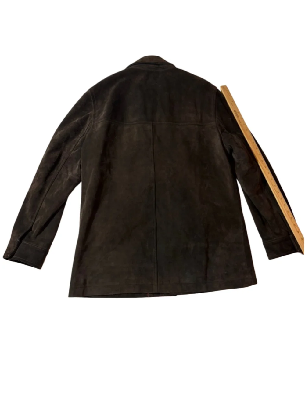 Banana Republic Brown Genuine Suede Leather Car Coat Jacket Men’s Large